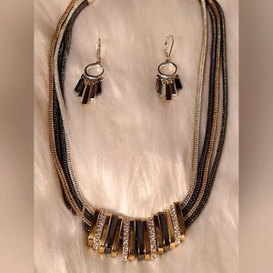 Elegant Nice West Necklace 3 Tone Set